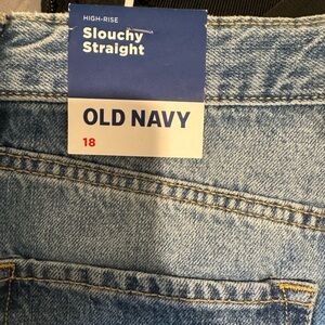 Old Navy straight slouchy ankle length denim jeans